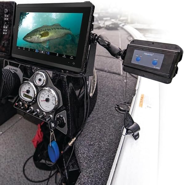 Aqua-Vu Micro Revolution HD Underwater Camera for Fishing – Live Sonar Compatible with Humminbird APEX, Garmin GPSMAP, Lowrance HDS, HDMI/RCA/BNC Output for Ice, Kayak & Boat Fishing