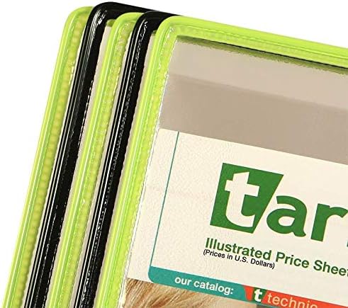 Tarifold Wall Mount Reference System with 10 Double-Sided Green & Black-Framed Display Pockets - 20 Sheet Capacity - Letter-Size (WBL291)