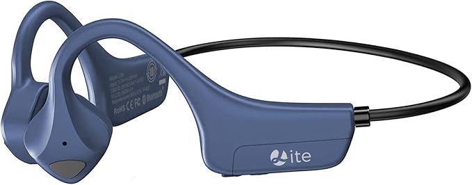 Bluetooth Headphones Waterproof Bone Conduction Headset Open Ear Earphones Blue Headset with mic, Bluetooth Headset with mic