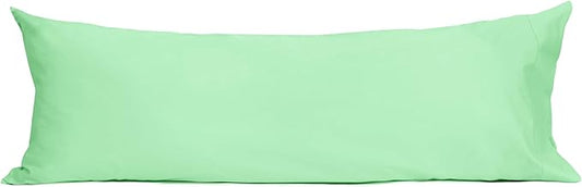 Sunflower Body Pillowcase 100% Cotton Long Pillow Cover/Case Envelope Closure 1 Pack, 21×54 inches Green Ash, Soft and Breathable