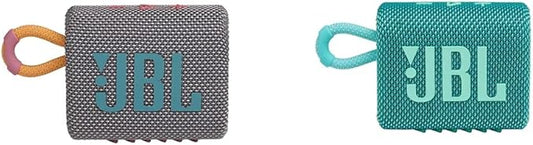JBL Go 3 Portable Bluetooth Speakers (Gray, Teal)