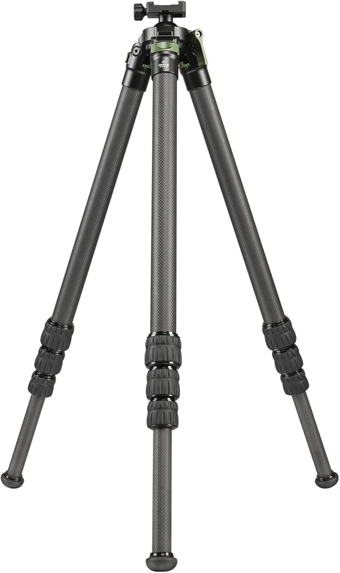 FANAUE Carbon Fiber Tripod with 360° Ball Head & Arca-Swiss Quick Release, Adjustable Legs, Max Load 44lb/20kg, for Hunting and Outdoors Photography