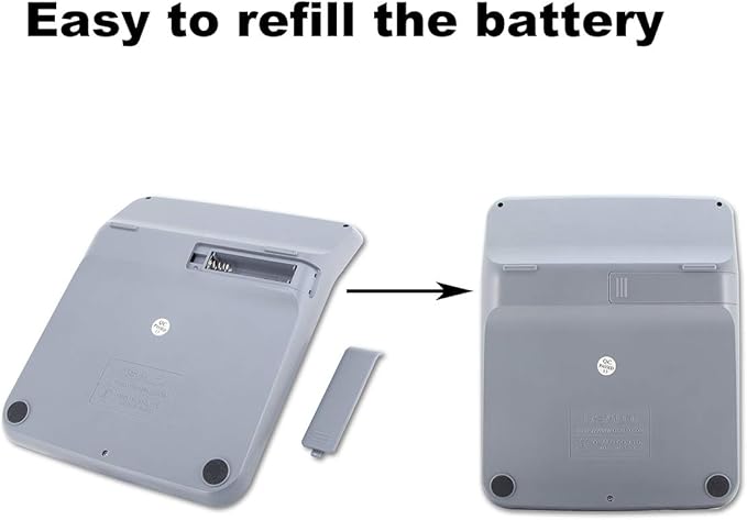 Desktop Calculator Extra Large 5-Inch Clear LCD Display 12-Digit Big Number Button Office Calculator with Auto Sleep Function (OS-5M)