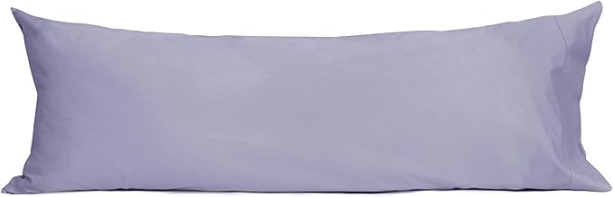 Sunflower Body Pillowcase 100% Cotton Long Pillow Cover/Case Envelope Closure 1 Pack, 21×54 inches Lavender Aura, Soft and Breathable
