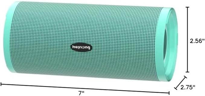 HEYSONG Portable Bluetooth Speaker, Waterproof Wireless Shower Speakers with Good Bass, IPX7 Floating, 5000mAh, TF Card, Loud Sound for Beach, Pool, Kayak Accessories, Gifts for Women, Girl-Mint Green