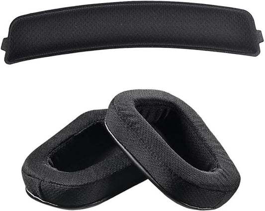 G933 Earpads - Goothings Replacement Ear Pads Cover Cushions for G933 G935 G633 G533 Gaming Headset, Ear Pads & Head Pad Set (Black Breathable Fabric)