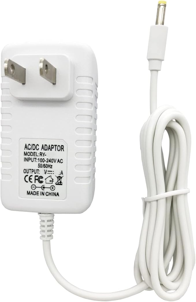 White Power Cord Replacement for Alexa Dot 3rd Gen, Dot 4th Gen, Dot 5th Gen 2022, Echo Pop 15W Power Adapter Charger