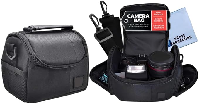 2-Pack Soft Padded Camera Bags, Small & Medium Sizes Camera Case for DSLR & Mirrorless Cameras, Fits Canon, Nikon, Sony, Olympus, Samsung, Panasonic,Lightweight Case Shockproof Gadget Bags with Strap