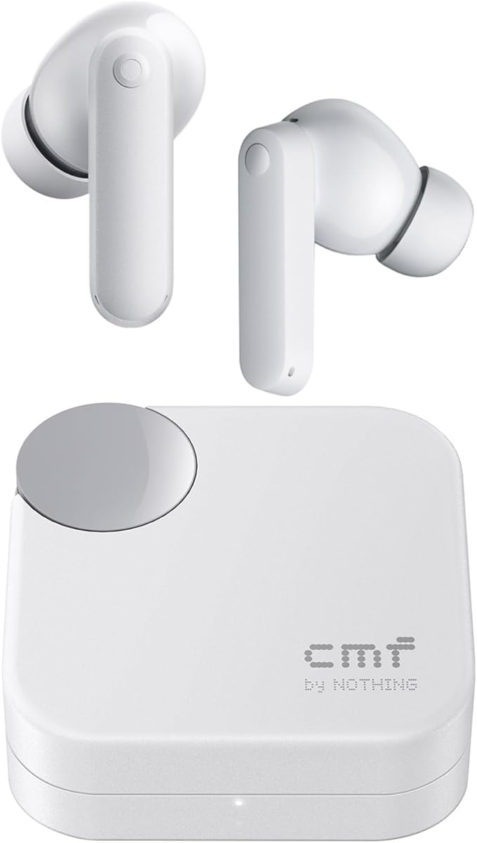 CMF Buds 2a Wireless Earbuds 2025 New Active Noise Cancelling 42dB Hybrid ANC Bluetooth Headphones, 12.4mm Dynamic Driver for Big Bass, 4 Mic Clear Call, Sport Ear Buds for iPhone, Android, Light Grey