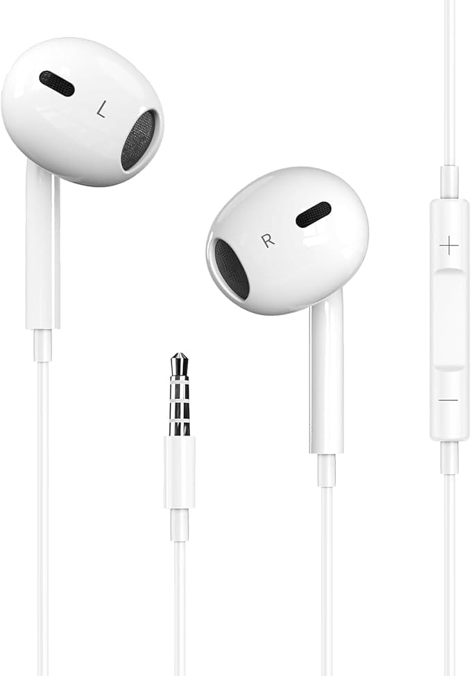 1 Pack Wired iPhone Earbuds/Wired Headphones with 3.5mm Jack Earphones[MFi Certified] with Microphone Volume Control Compatible for iPhone,iPad,iPod, Computer,MP3/4,Android Most 3.5mm Audio Devices
