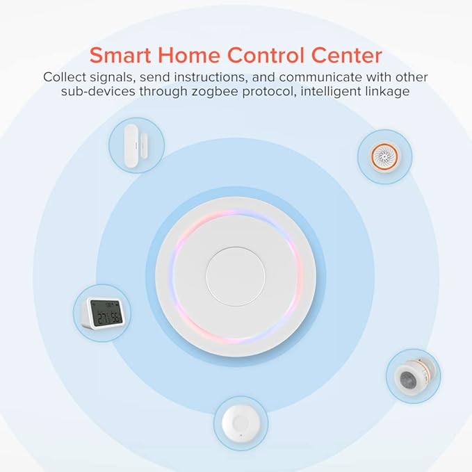 BTF-LIGHTING Wired Zigbee3.0 Tuya Gateway Compatible with AppleHome Alexa Google Home SmartLife TuyaSmart APP Work with ZigBee Smart Device for Living Room Kitchen Bedroom