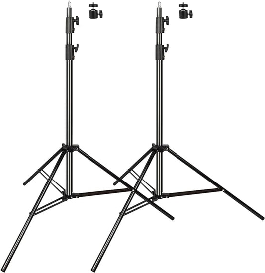 Heavy Duty Aluminum Alloy Photography Video Tripod Light Stands, Tripod Stands for Softboxes, Umbrellas, Reflectors, Lights - Pack of 2, 9.19 Feet/2.8M