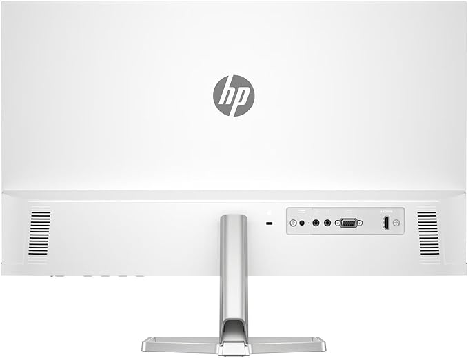 HP 24 Monitor with Dual 2W Speakers (Replaces M24fwa) 24" 100Hz IPS FHD 99% sRGB 300 Nits Display, Adjustable Tilt, Flicker-Free, Anti-Glare, Eye Ease, White/Silver w/DKZ USB Port Expander (2 Pack)