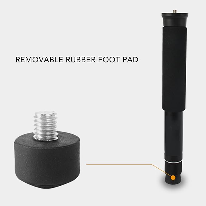 62 Inch Camera Monopod, 8 Sections Heavy Duty Monopod, Aluminum Photography Unipod Stick Trekking Pole with 1/4in to 3/8in Conversion Screw