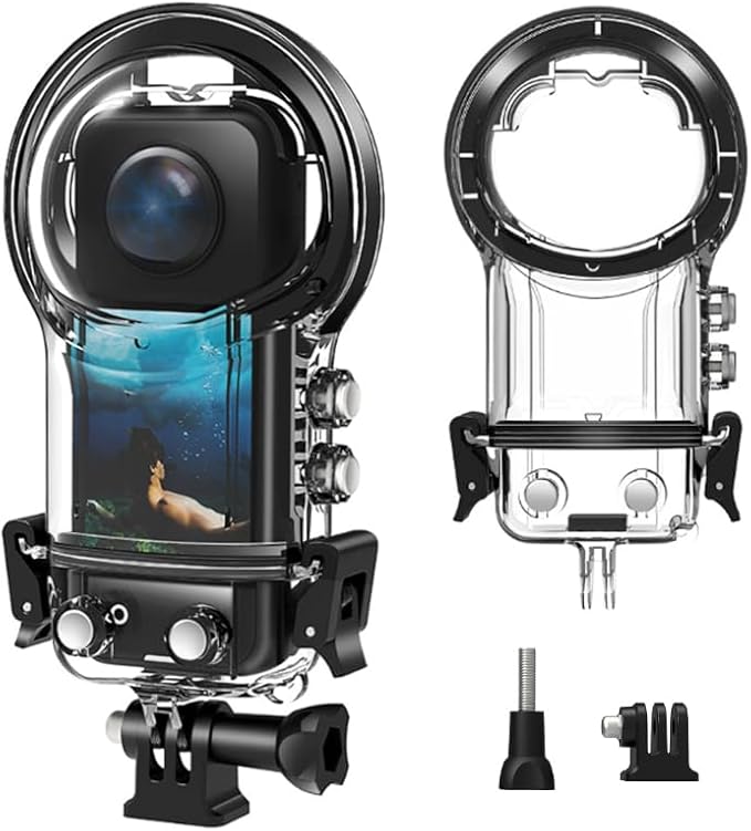 Waterproof Housing Case for Insta360 X5,50M Dive Case Protective Underwater Shell with Bracket Mount Adapter Accessories