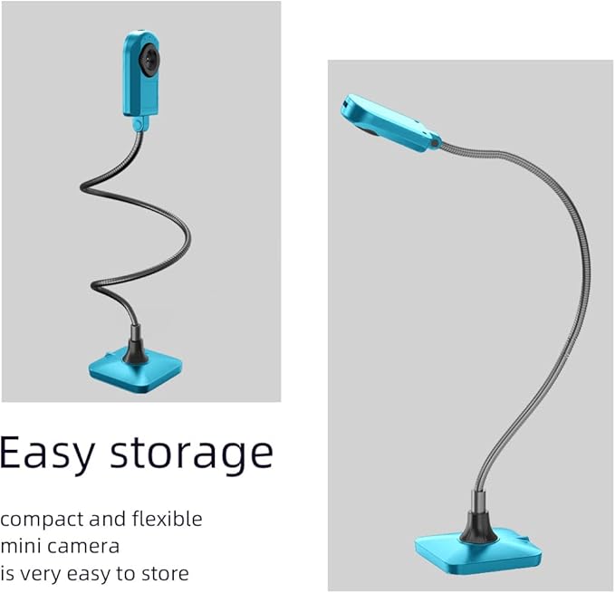 Document Camera (Blue) Ultra High Definition 5MP USB Document Camera — Mac OS, Windows, Chromebook Compatible for Live Demo, Web Conferencing, Distance Learning, Remote Teaching,Scanner