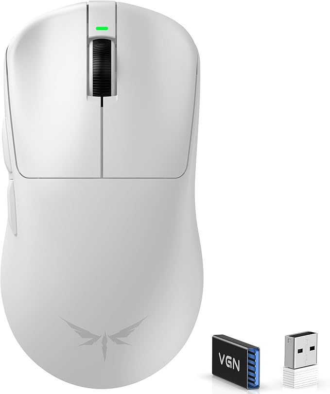 VGN F1 MOBA Wireless Gaming Mouse - Ultralight 55g - Wireless & Wired Mode - 26000 Adjustable DPI - 1000Hz Polling Rate - 200 Hours Battery - Programmable Buttons - Esports Professional Grade - USB-C