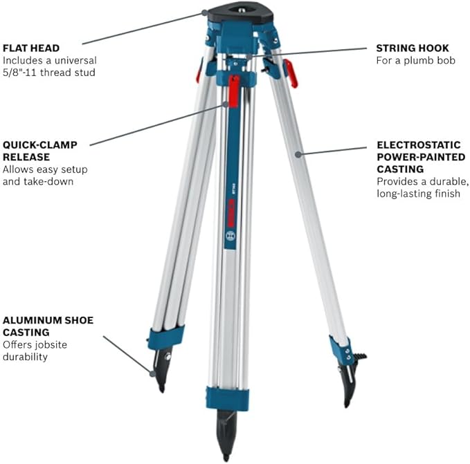 BOSCH BT160 63 in. Aluminum Contractors' Tripod