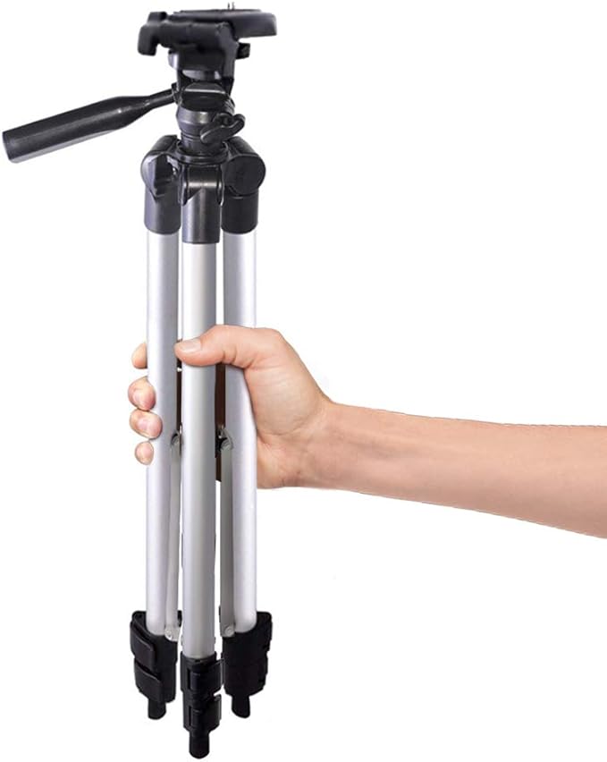 50 Inch Aluminum Camera Tripod for Canon, Nikon, Sony, Samsung, Olympus, Panasonic & Pentax + eCost Microfiber
