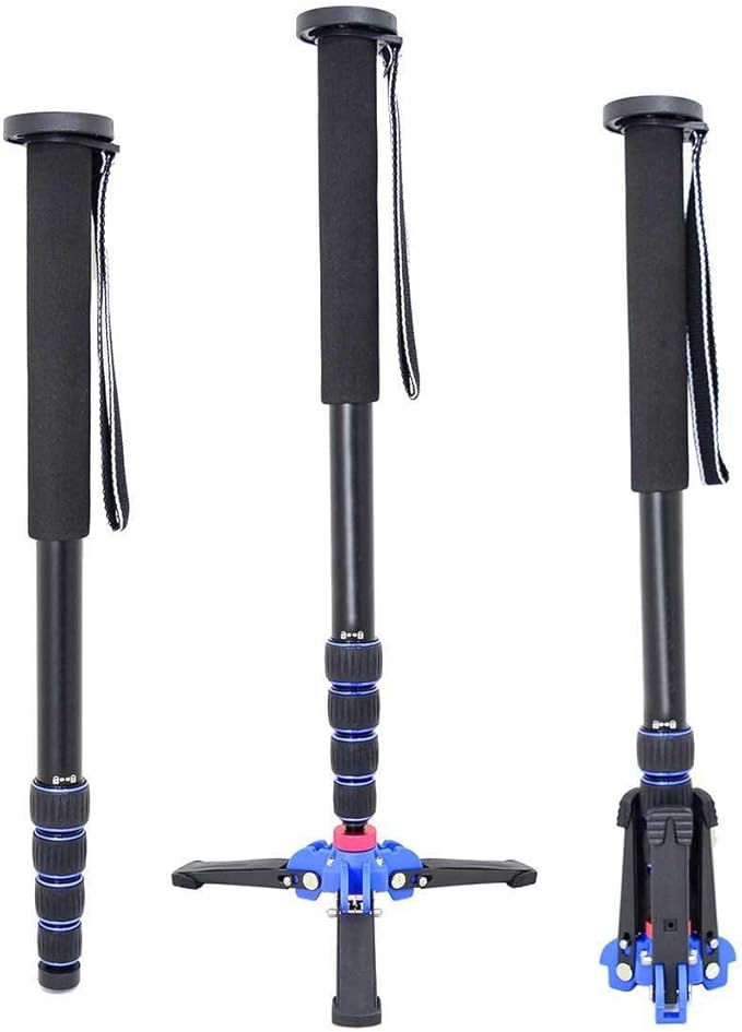 Nicama NC-T1 DSLR Camera Monopod Tripod with Removable Folding 3 Feet Base for Canon 5D3 6D Nikon D800 D600 D810 Sony A7S Sigma DV Gopro