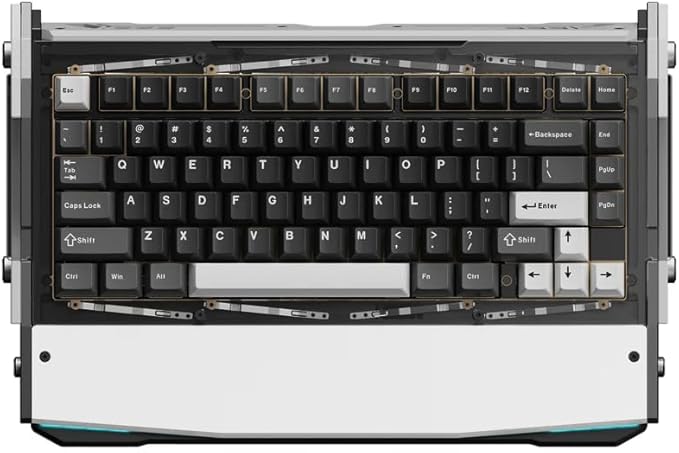 Black Diamond RT Hall Effect Magnetic Gaming Keyboard 75%, 0.04mm Accuracy, 8k Polling Rate, 0.25ms Latency, Leaf Spring Mount Mechanical Feel, Custom Fixed-Wall Magnetic Switch, Alpine White