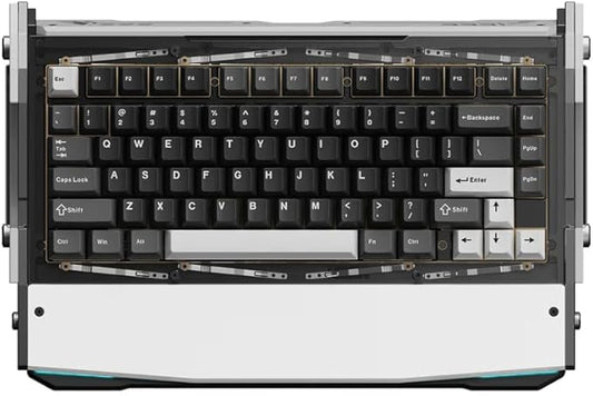 Black Diamond RT Hall Effect Magnetic Gaming Keyboard 75%, 0.04mm Accuracy, 8k Polling Rate, 0.25ms Latency, Leaf Spring Mount Mechanical Feel, Custom Fixed-Wall Magnetic Switch, Alpine White