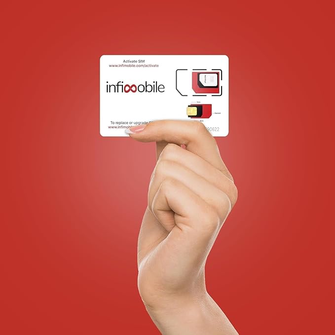 $12.50/Month | Infimobile Prepaid Unlimited Plan: 12 Months | 15GB High-Speed Data Per Month | Unlimited Data Talk & Text | Prepaid Plan Service SIM Card | Nationwide Coverage | 4G, 5G Network