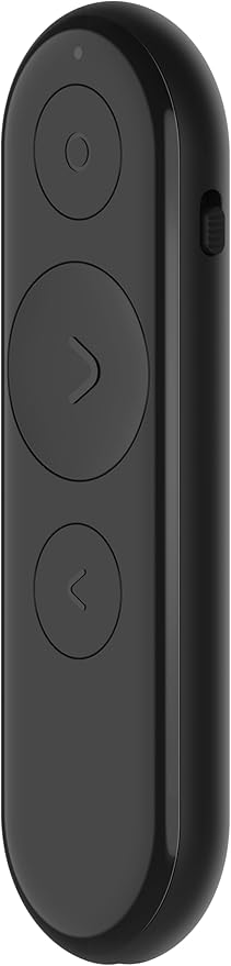 Lenovo Portable Rechargeable Presentation Remote, Wireless, Bluetooth, Digital Pointer, Lightweight, 30M Range, Black
