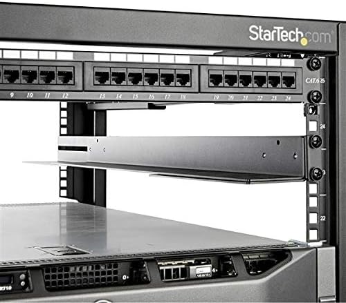 StarTech.com 1U 19 inch Server Rack Rails - 24-36 inch Adjustable Depth - Universal 4 Post Rack Mount Rails - Network Equipment/Server/UPS Mounting Rail Kit HPE ProLiant Dell PowerEdge (UNIRAILS1UB)