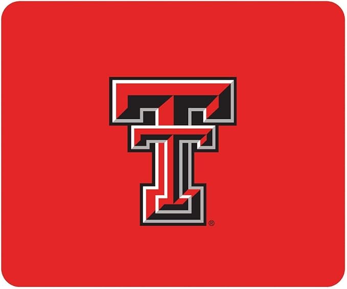 OTM Essentials Texas Tech University Standard Fabric Mouse Pad, Desk Accessories, Standard Fabric Gaming Mouse Pad, Mascot V1, Black