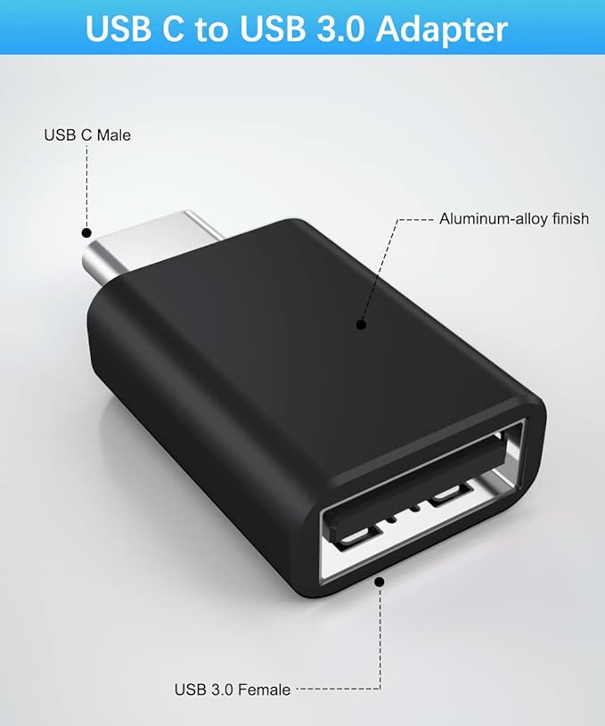 Basesailor USB to USB C Adapter with C Male to 3.0 Female Charger 4P,Thunderbolt 4 to Type A OTG Converter for MacBook,iPhone 14 13 12 Pro Max,Apple iWatch 8 7 SE,iPad 10 Air 4 5 Mini 6,Galaxy S23 S22