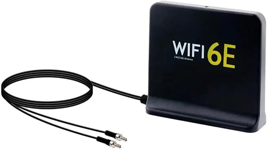 12dBi Tri-Band WiFi Antenna with TS9 Connector - Enhanced 2.4GHz, 5GHz, and 5.8GHz Signal Boosting - Includes 6FT Extension Cable & Magnetic Base - Compatible with Nighthawk M6
