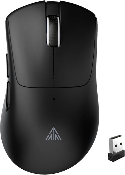SM805 Lightweight Wireless Gaming Mouse,24000 DPI,Tri-Modes Connection,BT5.0/Type-C Wired/2.4G Wireless Mouse Gaming with 2 Side Buttons, Engineering Grip Custom Mouse for Gamer,Black
