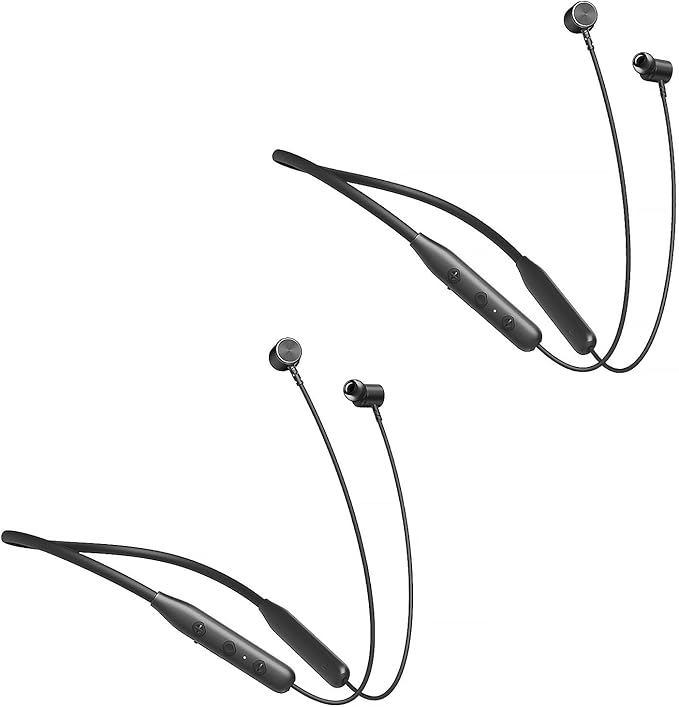 Bluetooth Headphoneswith Stereo Sound,Headphones Wireless with 60 Hours Playtime,Wireless Headphones,Ear Buds Wireless Bluetooth Earbuds (Black)