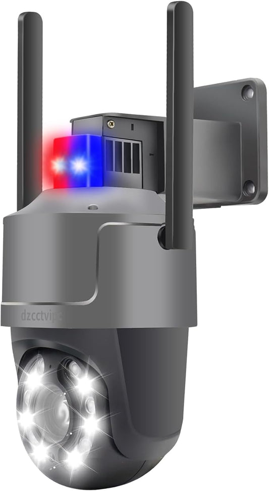 4K/8MP 30X Optical Zoom 2.4 & 5GHz WiFi AI Smart Security Panoramic PTZ Outdoor IP Camera, 320ft Night Vision,Auto Cruise,Human/Motion Detection,Waterproof,Dual Flashing Audio-Visual Alarm