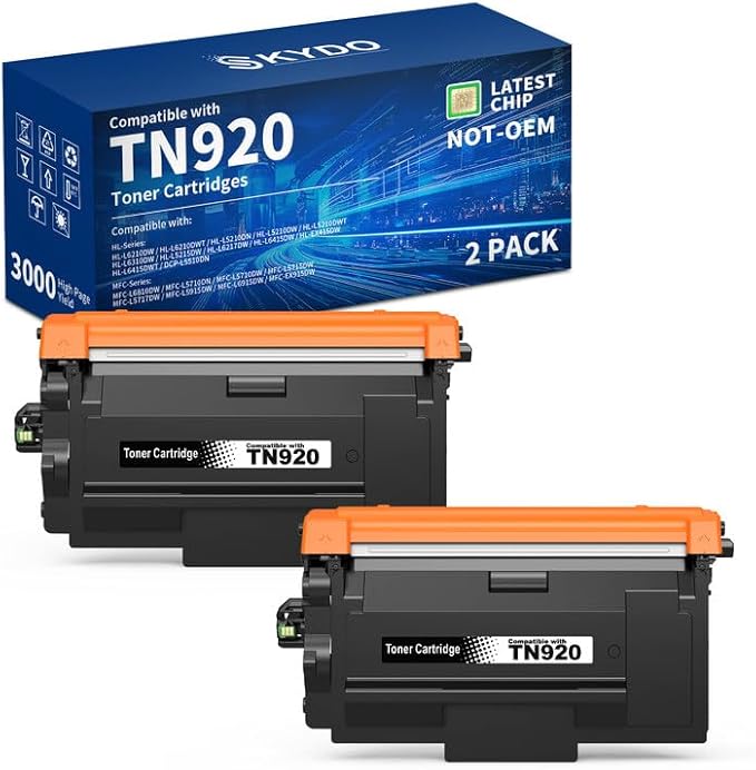 TN920 Toner Cartridge for TN920XL TN920UXXL TN-920 TN 920 Work for HL-L6210DW HL-L6210DWT MFC-L6810DW HL-L5210DW HL-L5210DWT HL-L5210DN Printer - Print up to 3,000 Pages