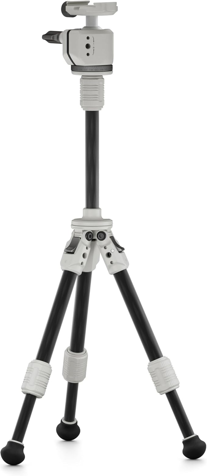 Tilta BT03 Tabletop Tripod | Ball Head with 1-Stage Carbon Fiber Tripod Legs (3KG) (Snow White, Extendable Edition)