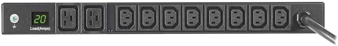 Tripp Lite PDU Metered 8 C13 2 C19 3.2/3.8kW 208/240V L6-20P 6ft Cord 1URM (PDUMH20HVL66)