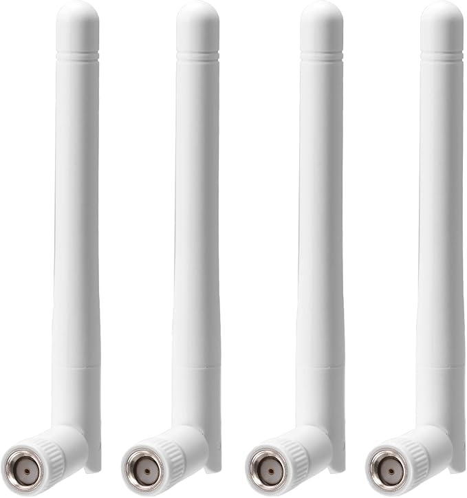 Bingfu External WiFi Antenna RP-SMA 2.4GHz 5GHz 5.8GHz 3dBi Dual Band Wireless Antennas Replacement (4-Pack) for WiFi Router Security IP Camera Access Point USB WiFi Adapter