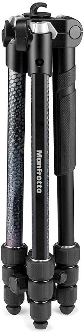 Manfrotto Element MII MKELMII4BK-BH, Lightweight Aluminium Travel Camera Tripod, with Carry Bag, Arca-Compatible Ball Head, 4-Section Legs, Twist Locks, Load up 8kg, for Mirrorless, DSLR,Black