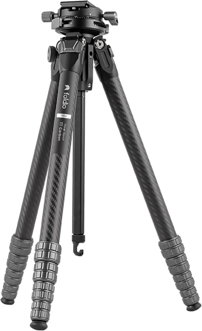 Heavy Duty Lightweight Tripods by foldio foldable studio, Portable Cell Phone & Camera Tripods with Phone Holder, for iPhone, Android, Tripod for Photo Video Shooting (Travel Tripod - Carbon)