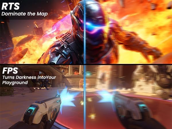 27 inch Gaming Monitor 180Hz,Fast VA Screen 1080P Monitor,4000:1 Contrast Ratio,Adaptive-Sync,HDMI*1/DP*1/USB*1,3-Side Borderless,Crosshair/Timer/FPS/RTS/Counter,VESA