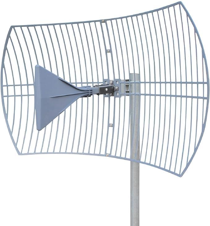Waveform Griddy: Grid Parabolic Antenna Kit for 4G LTE, 5G NR, and WiFi | 40 km Range | +26 dBi | Works w/Cell Phone Boosters, Modems, Routers, and Gateways | Antenna Only