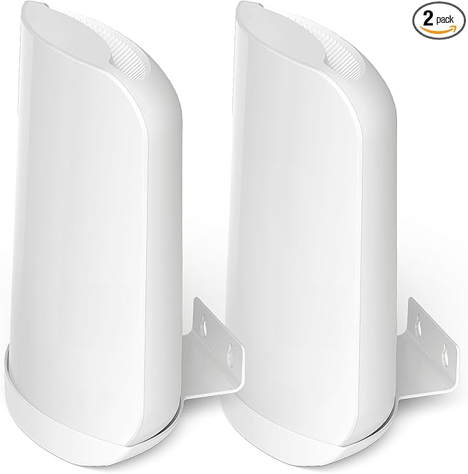 Wall Bracket for Eero Max 7 Aluminum Alloy Max 7 Wall Mount Sturdy and Durable Space Saving Wall Mount Holder Compatible with Max 7 Mesh WiFi Router (White-2Pack)