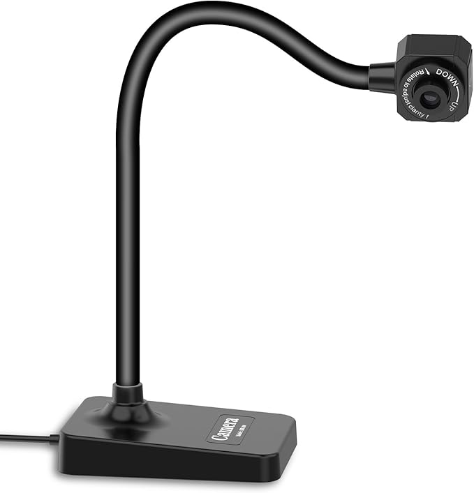 AlKOR USB Document Camera for Teaching & Distance Learning,Manual Focus Webcam with Mic, Foldable Design for Mac/Windows/Chromebook-Online Classes, Web Conferencing & Live Demos,Remote Work