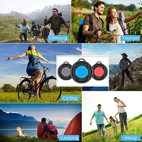 Shower Speaker, IPX7 Waterproof Bluetooth Speaker, Loud HD Sound, Portable Wireless Speaker with Suction Cup & Sturdy Hook, Built-in Mic, for Shower, Pool, Beach, Outdoor(Blue)