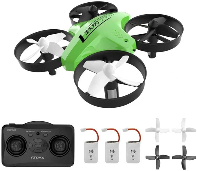 Mini Drone Easy to Fly Drone for Kids & Beginners, Indoor Outdoor Nano RC Helicopter Quadcopter with Auto Hovering, Headless Mode, Remote Control, Children's Day Gift for Boys Girls -Green