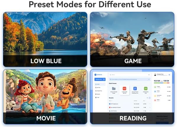 27 inch 1800R Curved Monitor 100Hz Computer Monitor 1080p Monitor,4000:1 Contrast Ratio,Three-Sided Slim Bezels,Blue Light Filter Tilt & VESA for Home Office Working((DP1.2 & HDMI2.0)