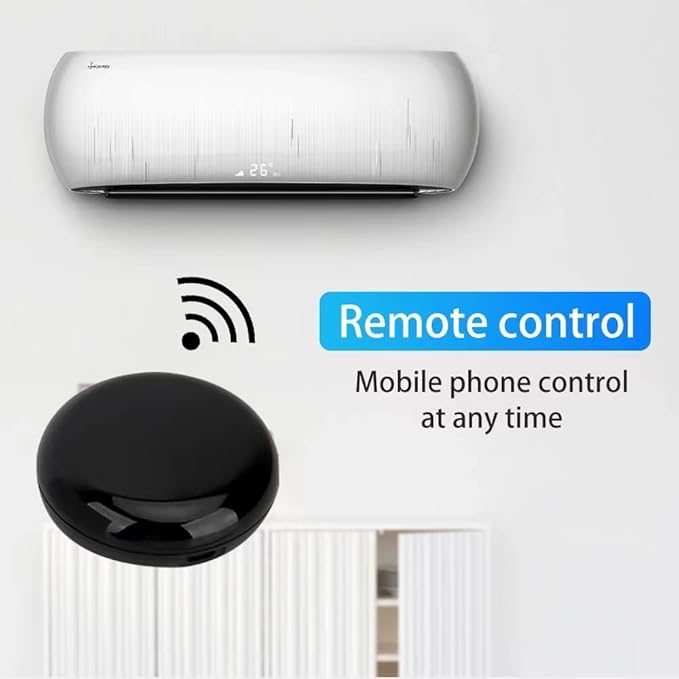 Tuya Smart WiFi IR Remote Control for TV DVD Air Conditioner AUD,All in One Infrared Universal Remote Controller,Compatible with Alexa Google Home (Black IR)