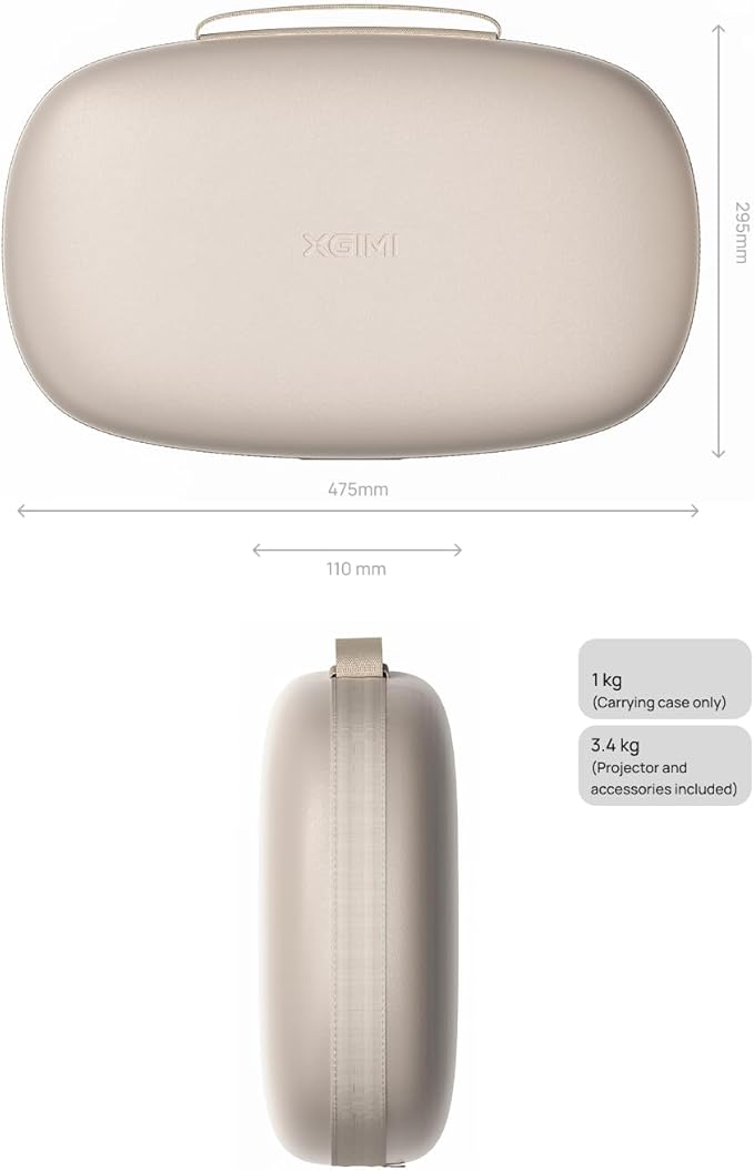 XGIMI MoGo 3 Pro Portable Projector Collection, Optical Filter & Carrying Case & PowerBase Stand, 2.5hrs Battery, Google TV with Licensed Netflix, All-in-One Travel Bundle